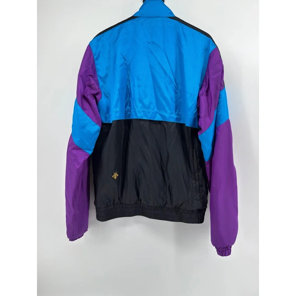 Vintage Descente Colorblock Windbreaker Jacket Mens XL Blue Purple 90s Retro